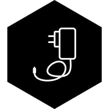 Mobil Şarj Simgesi Moda Biçimli İzole Arkaplan