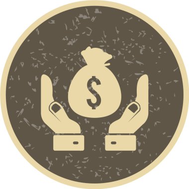 Para çantası ikonu. vektör illüstrasyonu