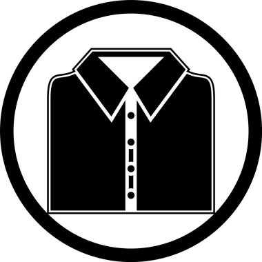 Okul Gömleği Simgesi Moda Tarzı İzole Arkaplan      