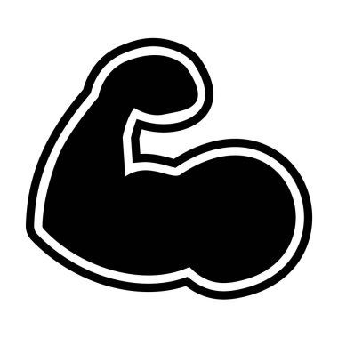 Vücut Geliştirme Simgesi Moda Biçiminde İzole Arkaplan