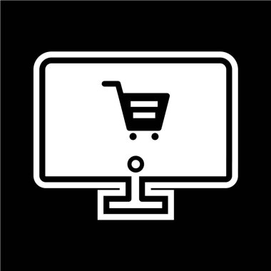 Alışveriş arabası ikon vektör illüstrasyonu