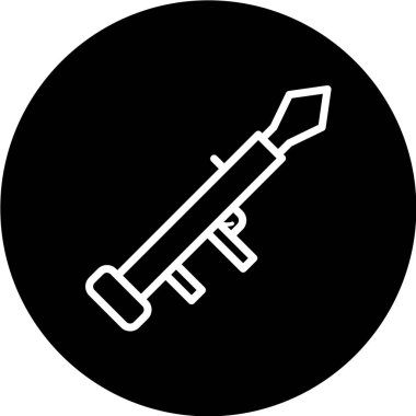 Ordu silah ikonu, vektör illüstrasyon