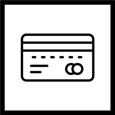 Kredi kartı simgesi, vektör illüstrasyonu