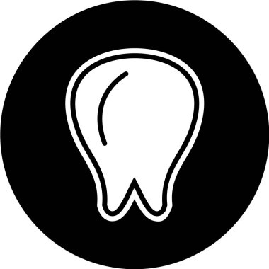 Diş vektörü illüstrasyonu, basit simge