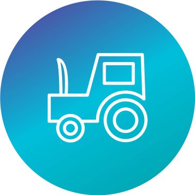 Vektör illüstrasyonu, traktörün basit simgesi