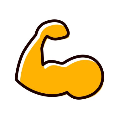 Vücut Geliştirme Simgesi Moda Biçiminde İzole Arkaplan