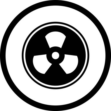 Moda Biçimli Radyasyon Simgesi İzole Arkaplan