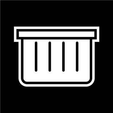 Modern b çöp ikonunun vektör illüstrasyonu