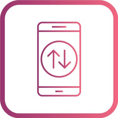 Modern telefon simgesinin vektör illüstrasyonu 