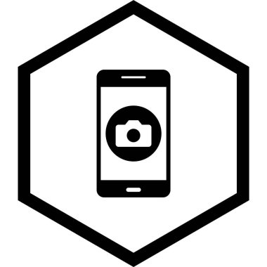 Kamera Mobil Uygulama Simgesi Moda Biçimli İzole Arkaplan