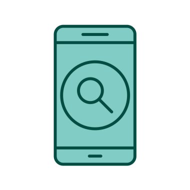 Mobil Uygulama Simgesini Moda Biçimli İzole Arkaplanda Ara 