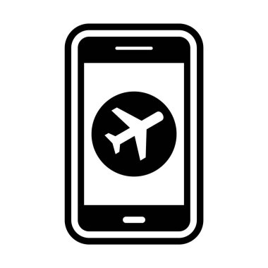 Mobil Uçak Modu Uygulama Simgesi Moda Tarzı İzole Arkaplan