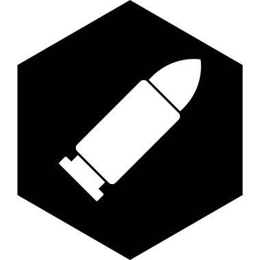 Moda Biçimli Mermi Simgesi İzole Arkaplan