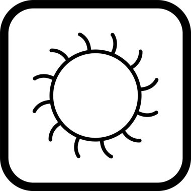 Moda tarzında izole edilmiş güneş simgesi