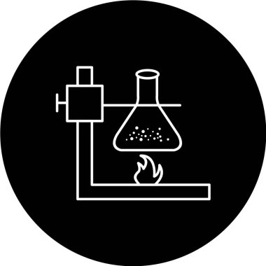 Laboratuvar matarası ikonu. vektör illüstrasyonu