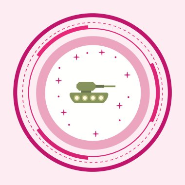 Tank Simgesi Moda Biçiminde İzole Arkaplan