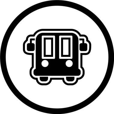 bus simgesi vektör illüstrasyonu