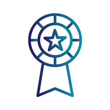 Madalya ödülü ikonu, vektör illüstrasyonu