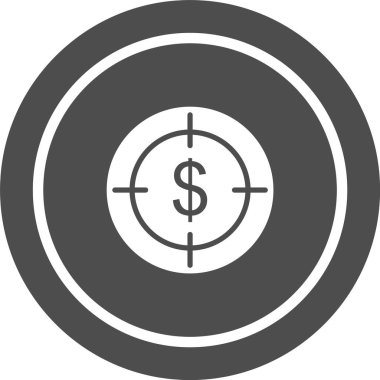 Moda Biçiminde Hedef Simgesi İzole Arkaplan 