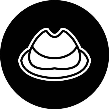 Şapka simgesinin vektör illüstrasyonu