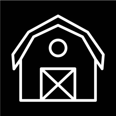 ahır ağ simgesi vektör illüstrasyonu 