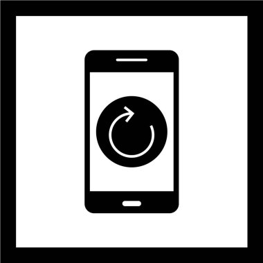 akıllı telefon ekran vektör çizimi, basit simge