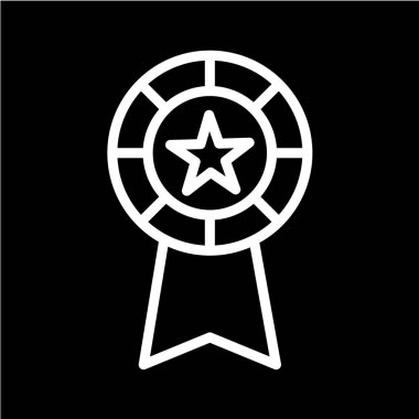 Madalya ikon vektör illüstrasyonu