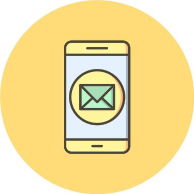 Modern telefon simgesinin vektör illüstrasyonu 