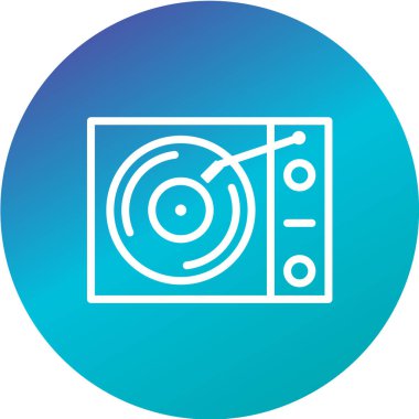 Vektör illüstrasyonu, vinil simgenin basit simgesi