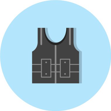 balıkçı ceketi simgesi, vektör illüstrasyonu