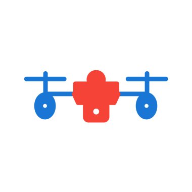 tıbbi helikopter düz simgesi