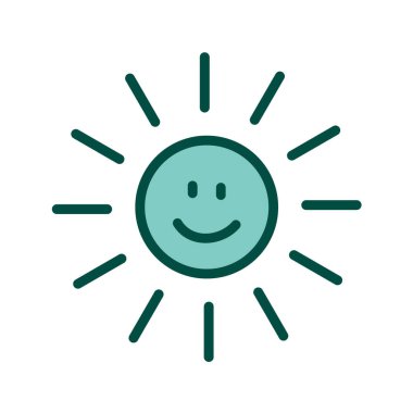 Gülümseme simgesi, vektör illüstrasyonu