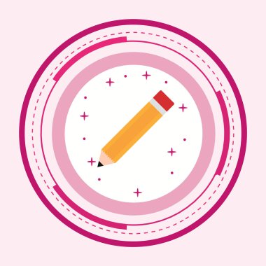 Kalem Simgesi Moda Biçimli Ayrı Arka Gruplandırılmış