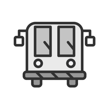 beyaz arkaplanda izole edilmiş bus simgesi vektörü