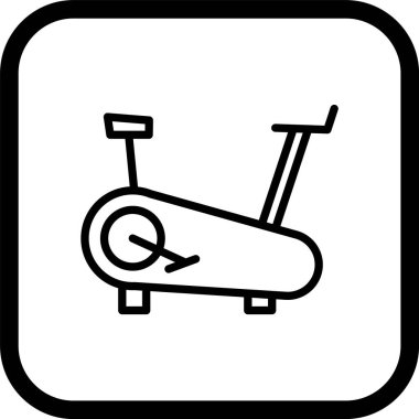 Bisiklet Makinesi Simgesi Moda Biçiminde İzole Arkaplan 