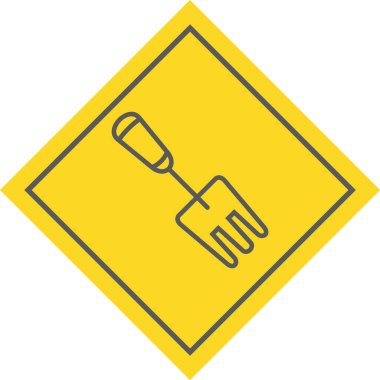 Bahçe Çatalı Simgesi Moda Tarzı İzole Arkaplan