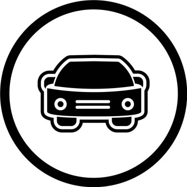 araba simgesi vektörü siyah