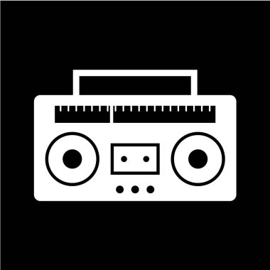 ses teybi vektör illüstrasyonu, basit simge