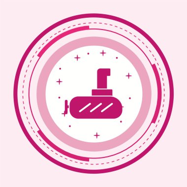 Pembe ve beyaz simgenin vektör illüstrasyonu