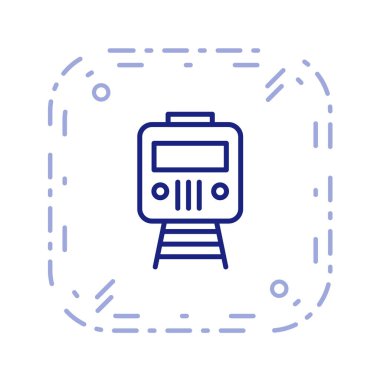 Vektör illüstrasyonu, trenin basit simgesi