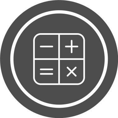 Hesap makinesi simgesi, vektör illüstrasyonu. düz tasarım biçimi