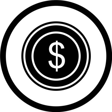 Dolar simgesi vektör illüstrasyonu