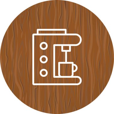 Kahve Üreticisi Simgesi Moda Tarzı İzole Arkaplan