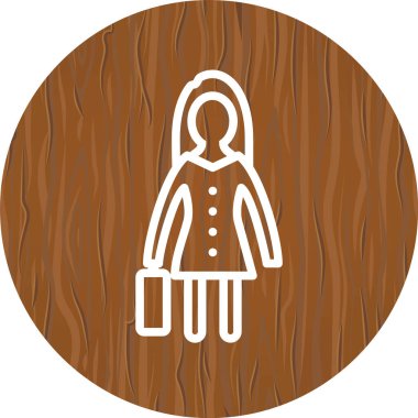 Moda Tarzında Evrak Simgesi Olan Kadınlar İzole Edilmiş Arkaplan 