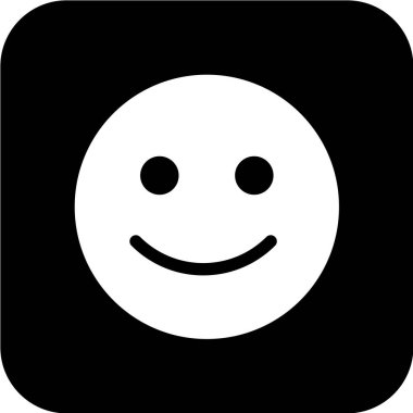 Gülümseme vektör illüstrasyonu, basit simge