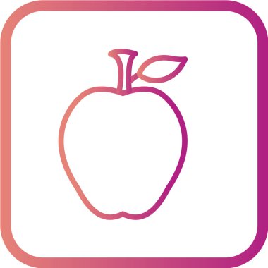 Beyaz arkaplanda elma simgesi