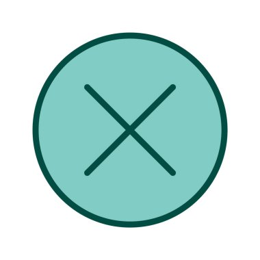 Moda Biçimli İzole Arkaplanda Simgeyi İptal Et