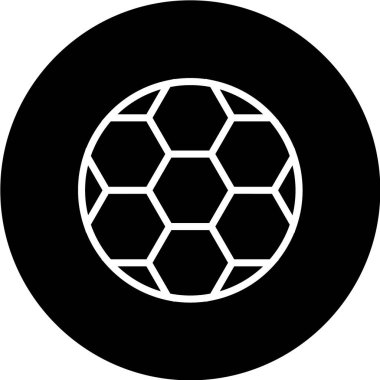 futbol topu ikonu vektör illüstrasyonu
