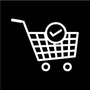 Alışveriş arabası simgesi, vektör illüstrasyonu