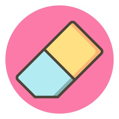 Silgi Simgesi Moda Biçiminde İzole Arkaplan 